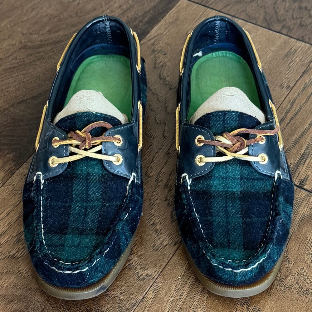 Sperry Topsider Wool Plaid Boat Shoes